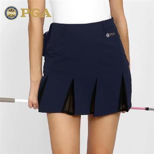 美国高尔夫短裙女夏运动裙子配送腰包百褶裙透气打底裤 网球裙