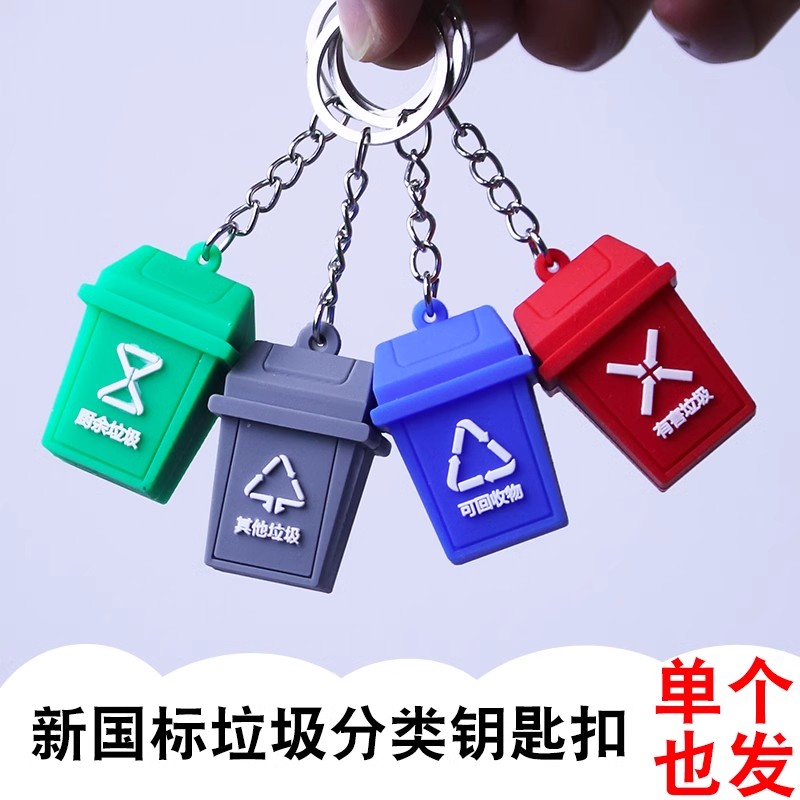 宣传礼品垃圾分类创意钥匙扣