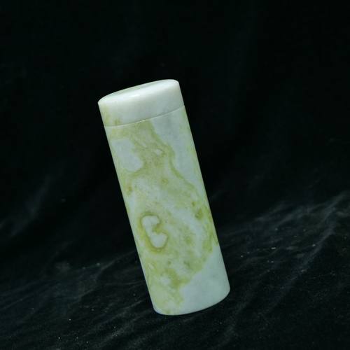 天然玉石茶杯蓝田玉手杯水杯翡翠色玉杯家用商务杯情侣款玉石水杯