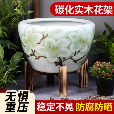 古法鱼缸架花架置物架盆景底座