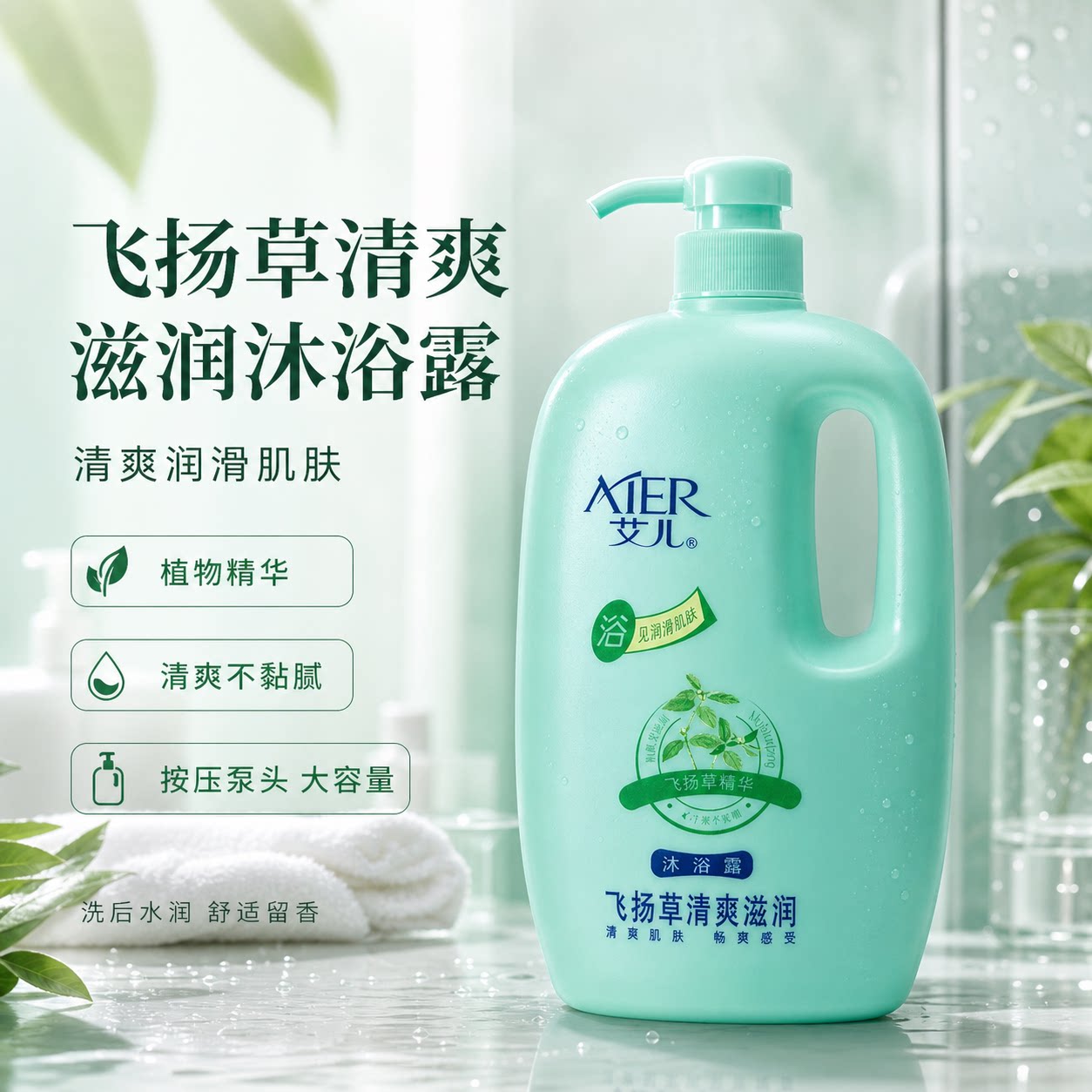 艾儿飞扬草清爽滋养沐浴露