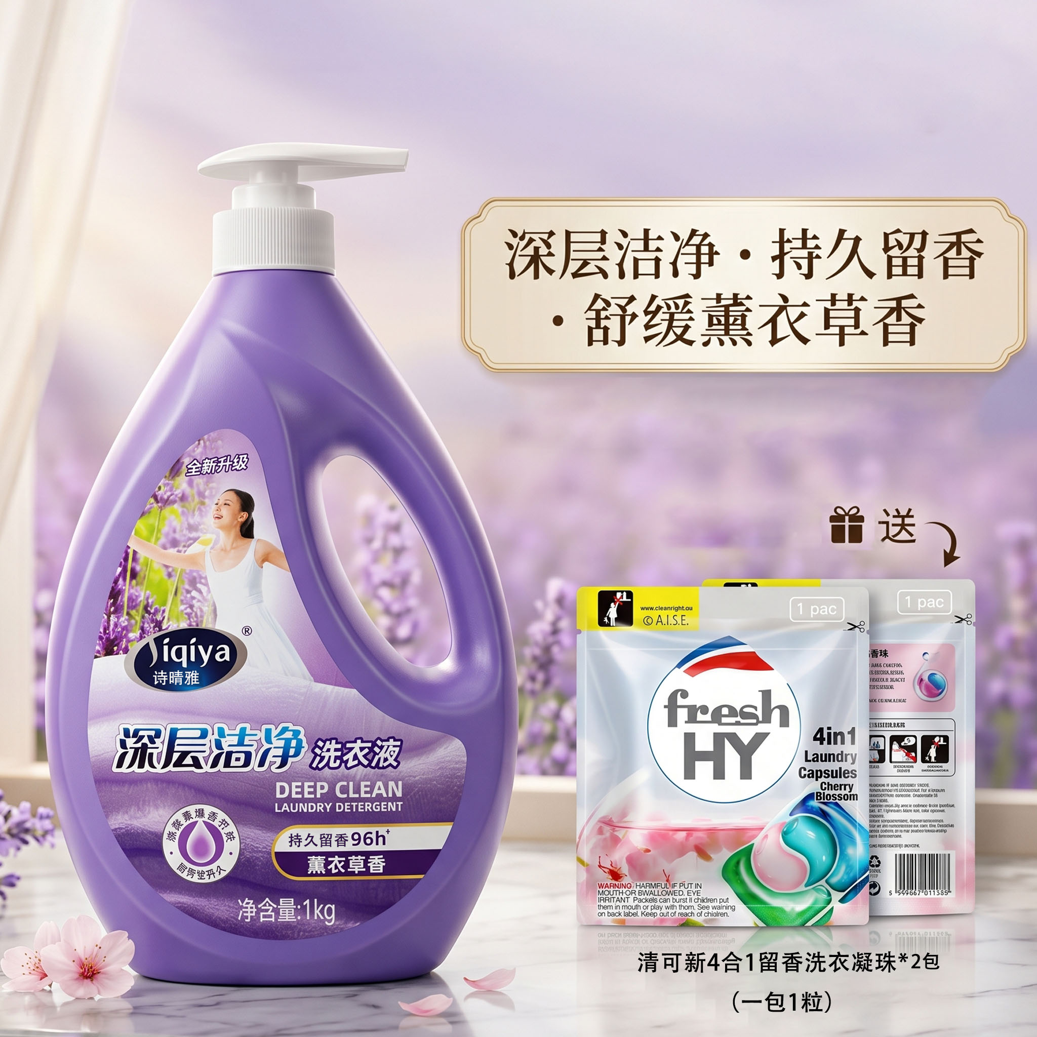 诗晴雅洗衣液去污迹家用