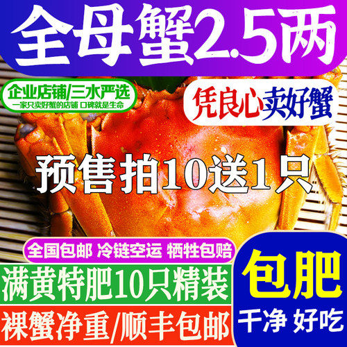 三水家大闸蟹全母蟹便宜好吃好好