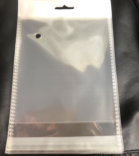 双面7丝20×36opp白色卡头飞机孔包装袋自粘袋挂孔袋100个