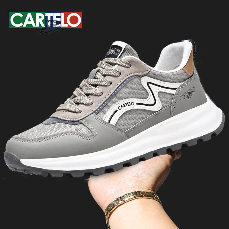 卡帝乐鳄鱼男鞋2025新款春季透气厚底潮流男士休闲运动鞋百搭板鞋