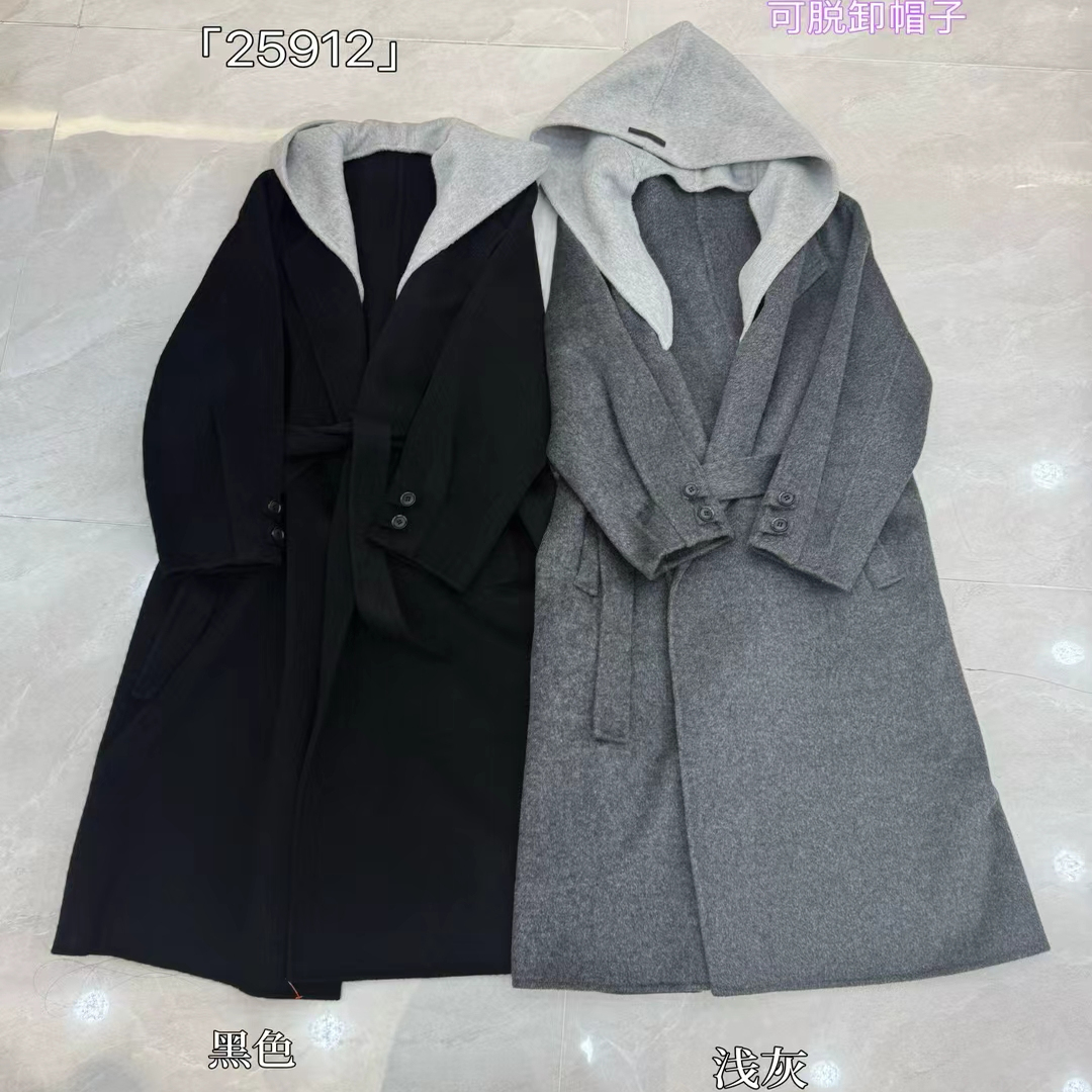 新款欧货时尚休闲宽松羊毛大衣女