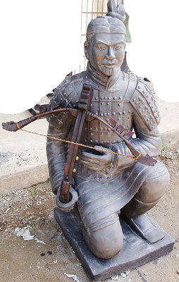 兵马俑弩箭跪式武士礼品 178cm工艺品