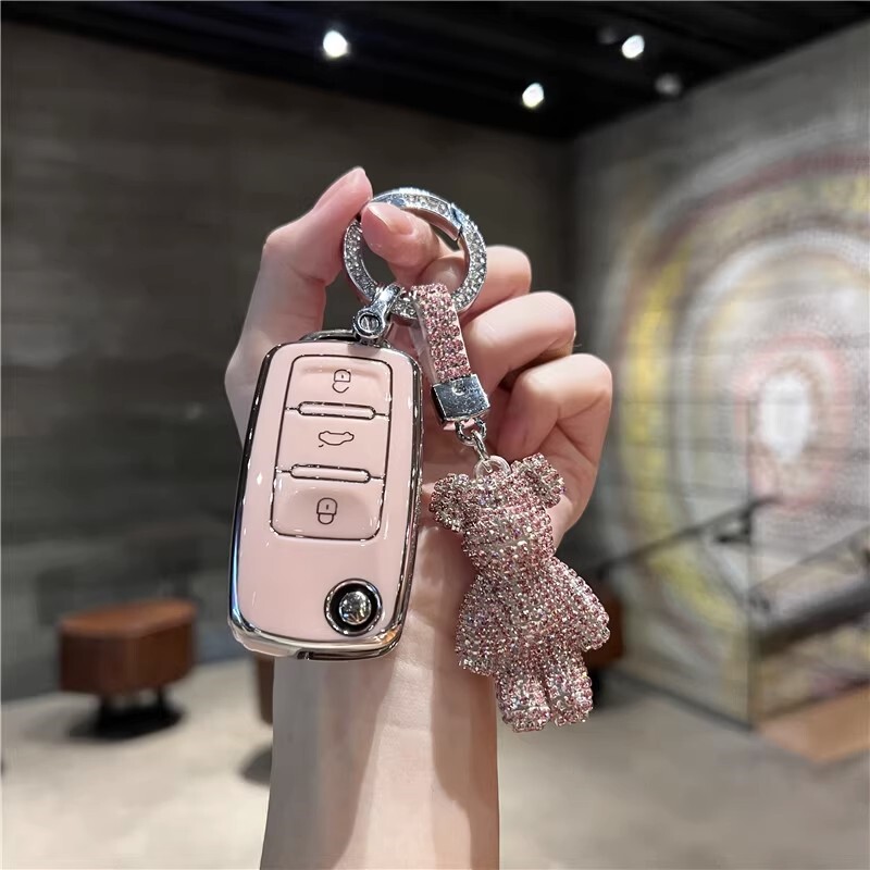 2023款大众迈腾帕萨特CC钥匙套23新B8蔚揽280GTE330车真皮包壳扣