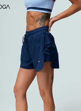 FLYOGA飞蓝瑜伽三分短裤女带内衬防走光跑步运动健身服女31708