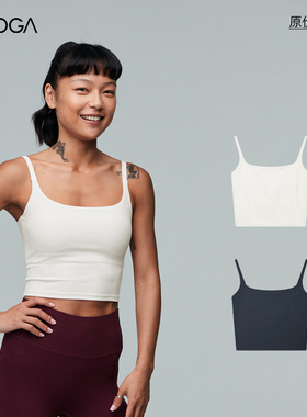 FLYOGA飞蓝健身羽感背心白色上衣一体杯瑜伽运动健身服吊带31123