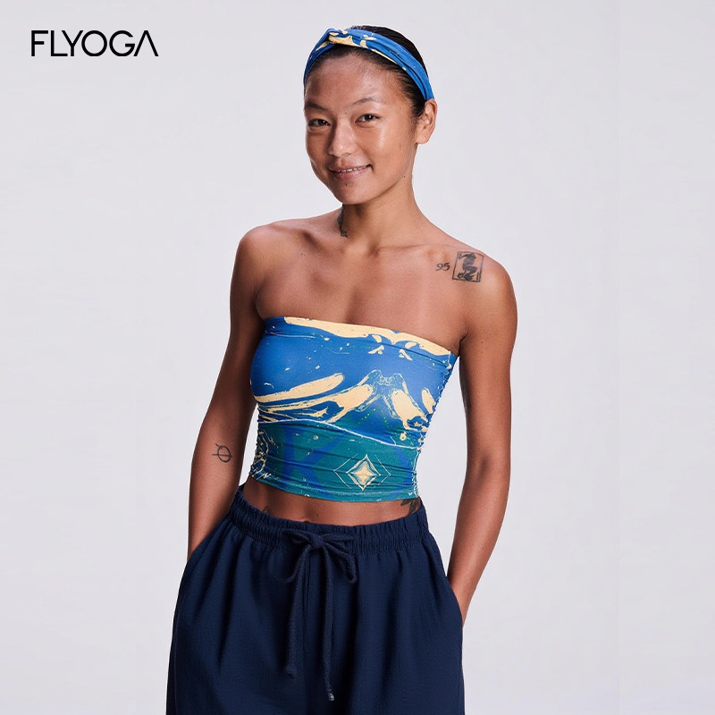 FLYOGA飞蓝瑜伽带胸垫抹胸普拉提绝美训练运动健身背心上衣女夏季