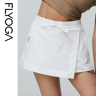 FLYOGA飞蓝瑜伽运动短裤 裙跑步健身运动女31920 白色预售15天