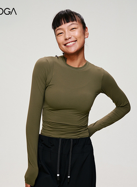 FLYOGA 飞蓝超轻薄舒适云丝长袖高弹修饰体型长袖51401