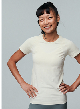 FLYOGA飞蓝瑜伽服T恤短袖针织无缝运动透气修身跑步修身健身33301