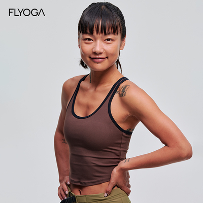 FLYOGA飞蓝瑜伽羽感运动背心女一体杯内衣健身跑步训练服51230