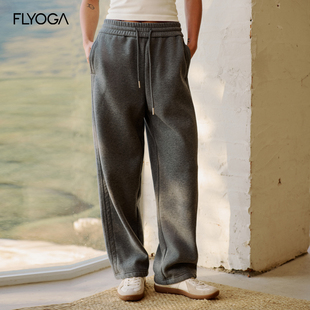 31925 运动裤 FLYOGA飞蓝加绒专用健身卫裤 休闲宽松女抽绳2026新款