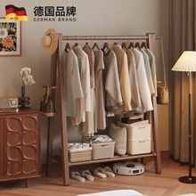 2025新款卧室挂衣架实木落地衣帽架家用衣服置物架木质榉木晾衣架