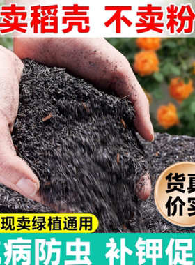 稻壳炭园艺腐熟谷壳碳颗粒正宗纯草木灰肥料钾肥发酵菜花用营养土