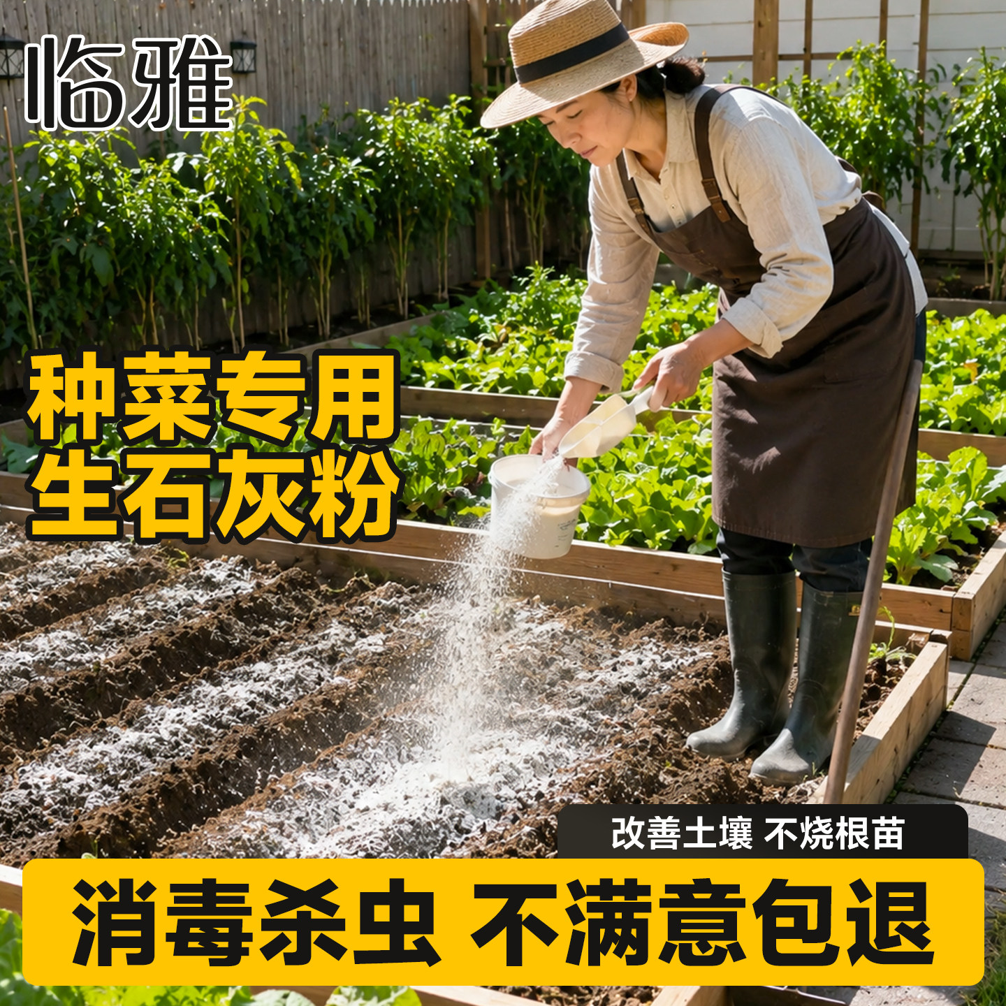 生石灰粉杀虫种菜专用消毒杀菌菜地农用高纯度改良土壤正宗养殖用