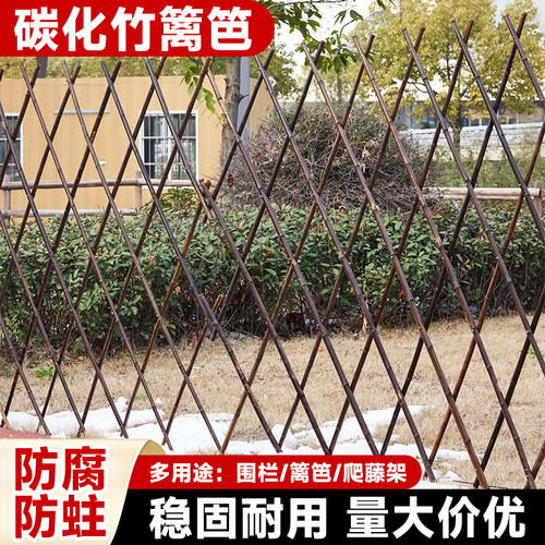 碳化竹篱笆栅栏花园菜园爬藤架