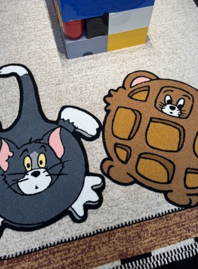 原创杰瑞华夫饼3D手工针织地毯家用客厅卧室儿童房电竞房趣味地毯