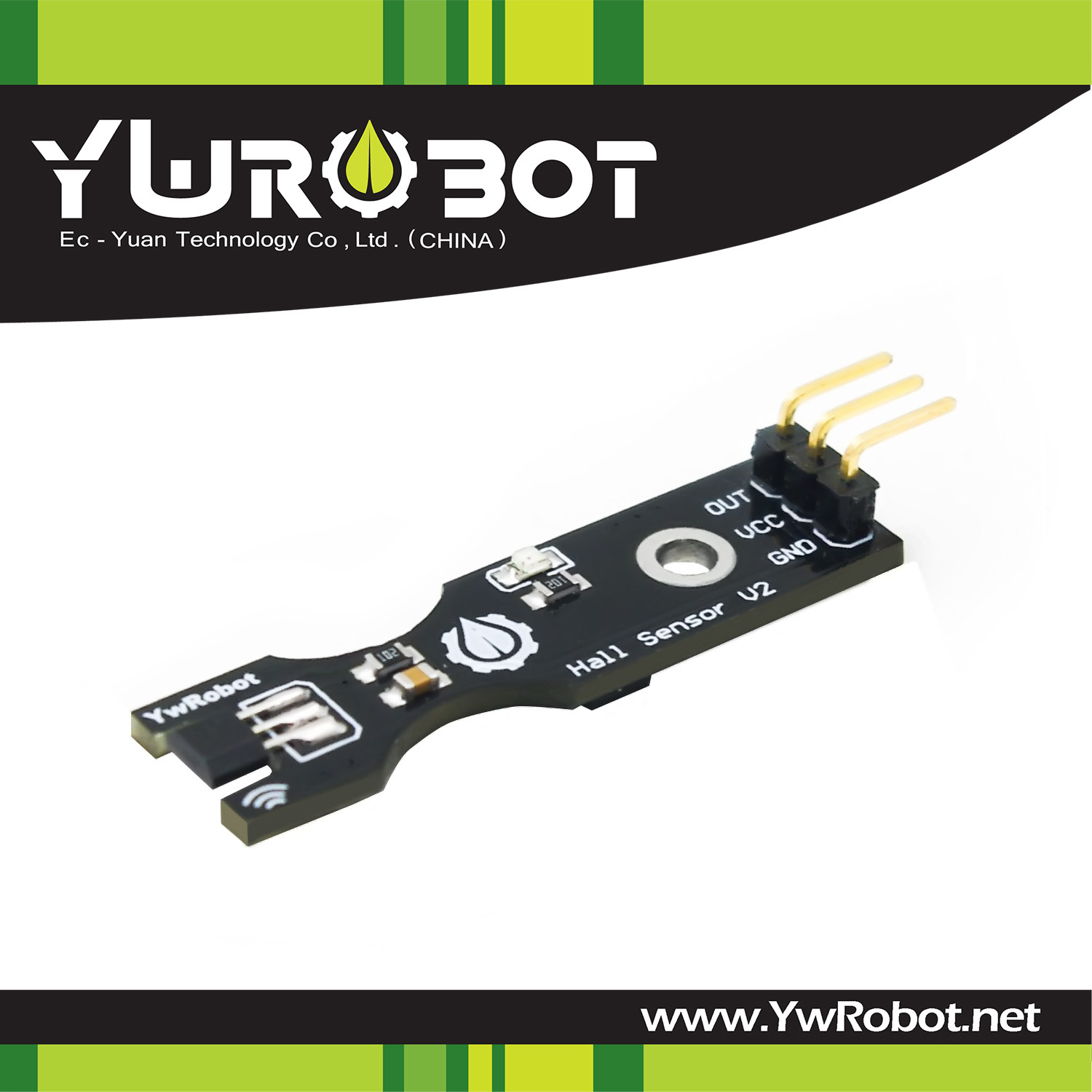 【YwRobot】适用于Arduino霍尔传感器模块智能车测速模块_虎窝淘