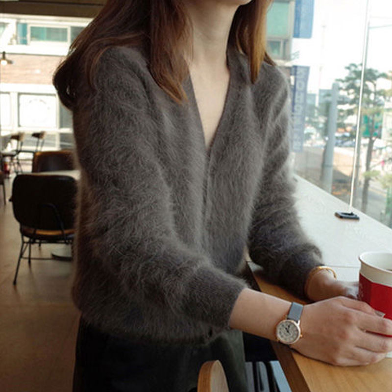 网红仿水貂绒貂绒春秋季超火毛衣