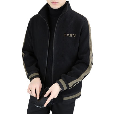 潮牌立领春秋冬宽松型百搭茄克衫