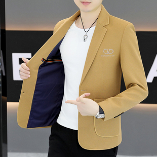 男装 高质感小西装 商务休闲免烫两粒扣西服秋季 修身 上衣潮 外套男士