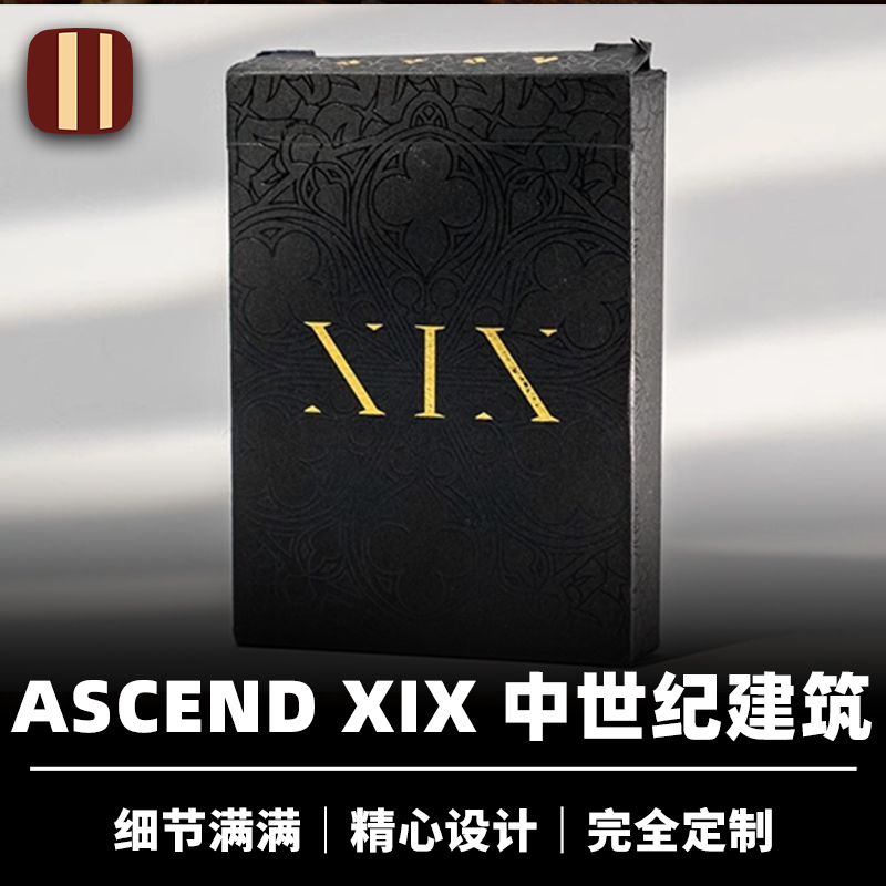 培根魔术 ASCEND XIX 中世纪建筑进口花切魔术艺术插画收藏纸牌