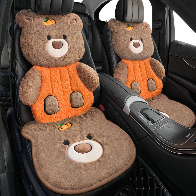 适用于五菱缤果宾果坐垫冬季毛绒可爱座套垫内饰改装秋冬保暖座垫