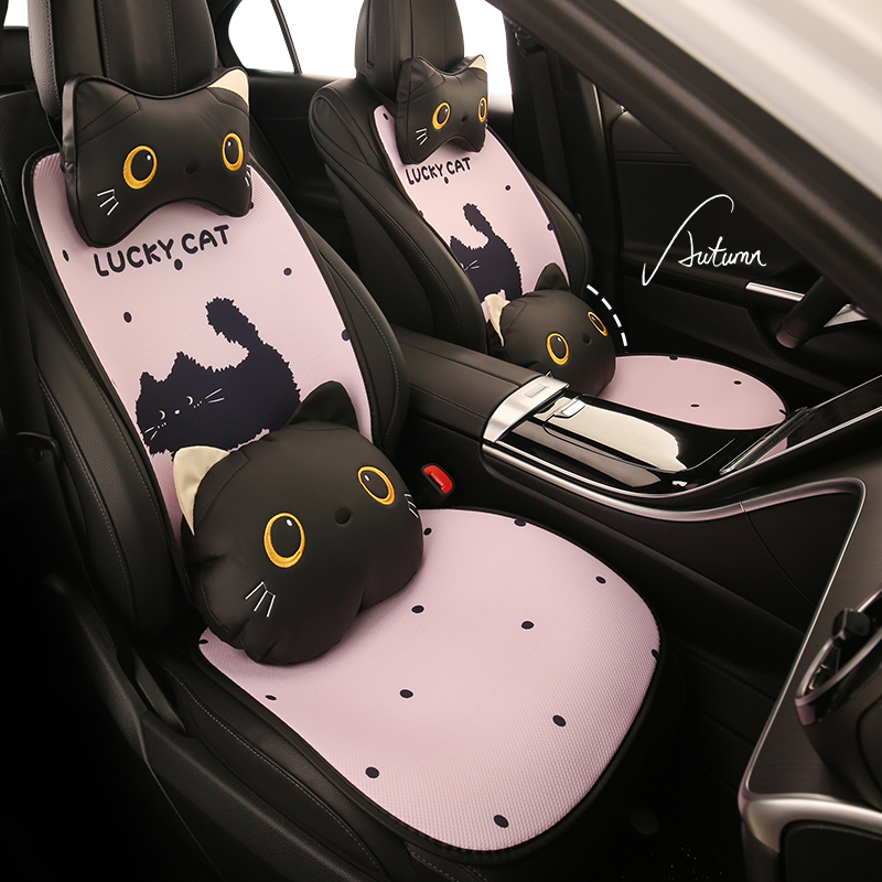 2025款波点猫汽车坐垫四季座垫高级感女生座椅套可爱夏季凉垫座套