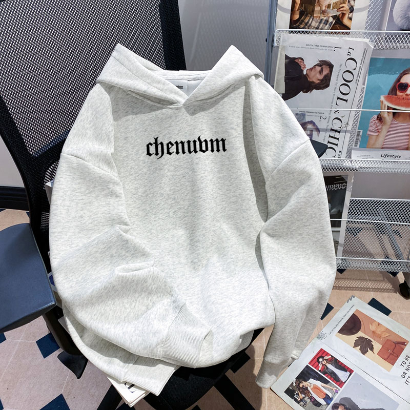 美式潮牌连帽卫衣男生2025秋冬季