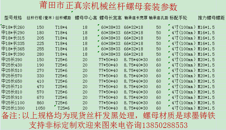 手摇丝杆螺母套装燕尾槽拖板滑台紧固套件传动轴承升降梯形螺纹杆