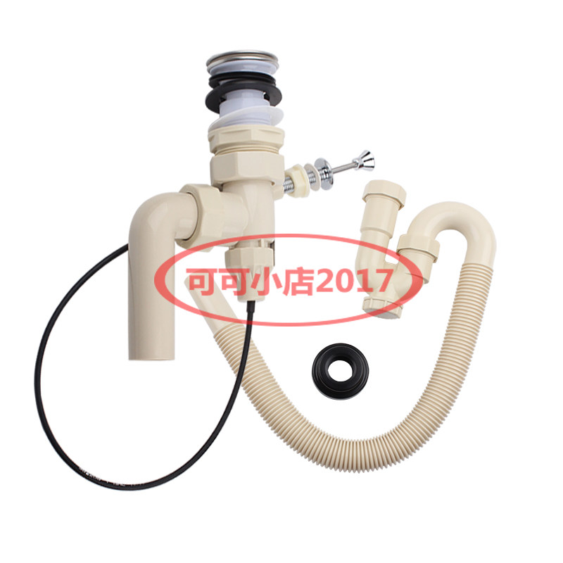 TOTO原装浴室柜LDSW601 750洗脸盆排水LDKW903线控按压弹跳下水器