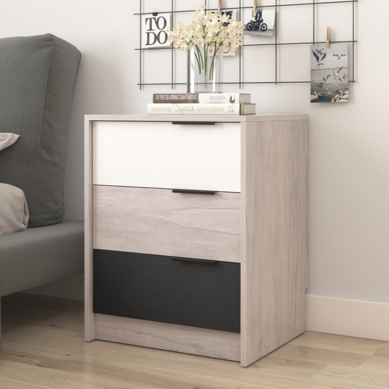 简约现代黑白灰色床头柜 北欧卧室床边储物收纳二三抽屉斗小柜子|ruв категории жилой мебели, кабинет, тумбочка - от Buy2taobao.com для оказания профессиональной услуги покупки агента Taobao