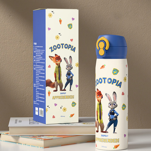 疯狂动物城儿童保温一盖双饮杯