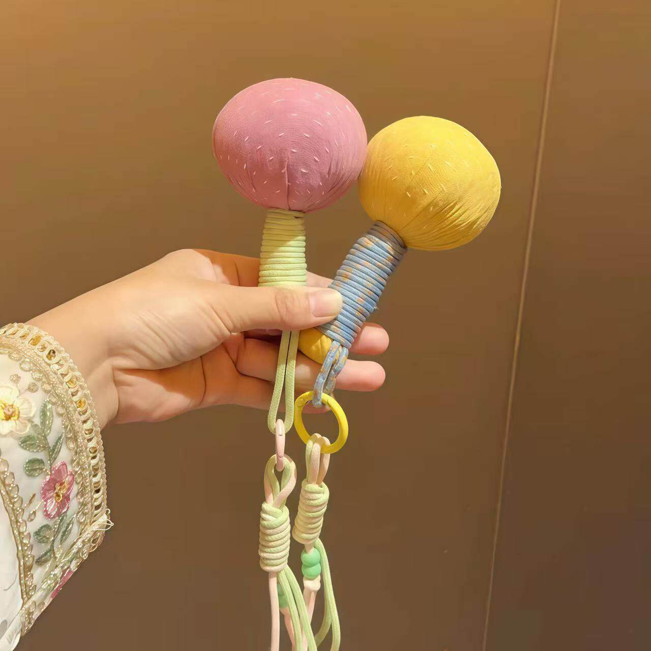 迷你艾草锤包包挂件香包挂饰随身解压按摩槌钥匙扣端午节伴手礼物