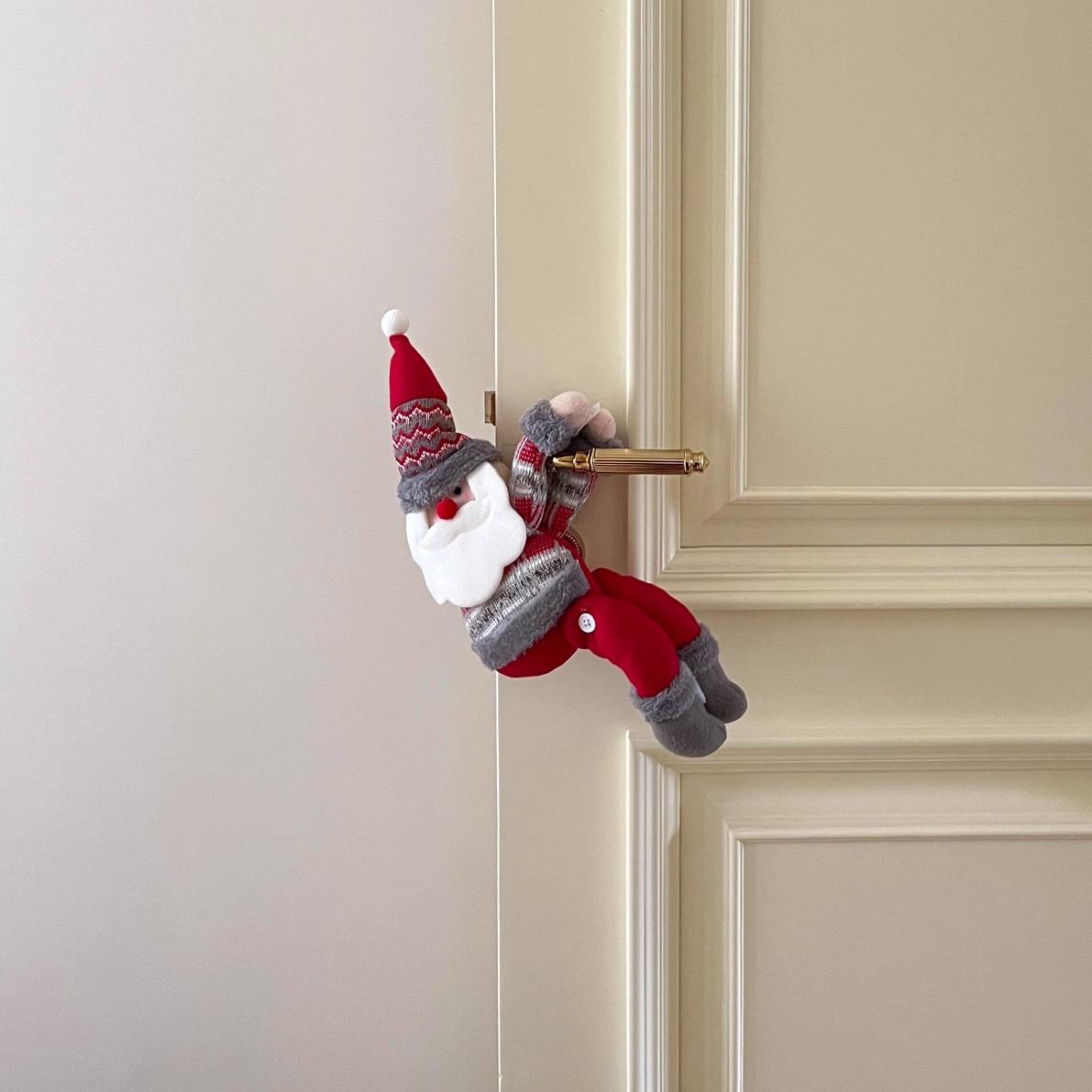 圣诞节装饰门把手圣诞老人挂件家居氛围场景布置挂饰可爱客厅门挂