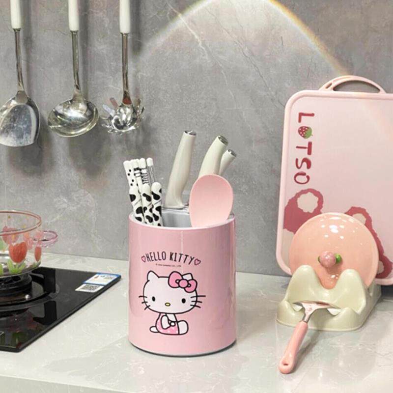 【新家的100个快递】hellokitty筷子筒刀架置物架多功能收纳架子
