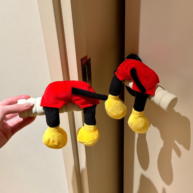 米奇pp门把手护套卧室门装饰可爱创意防撞保护套入户门防静电新款