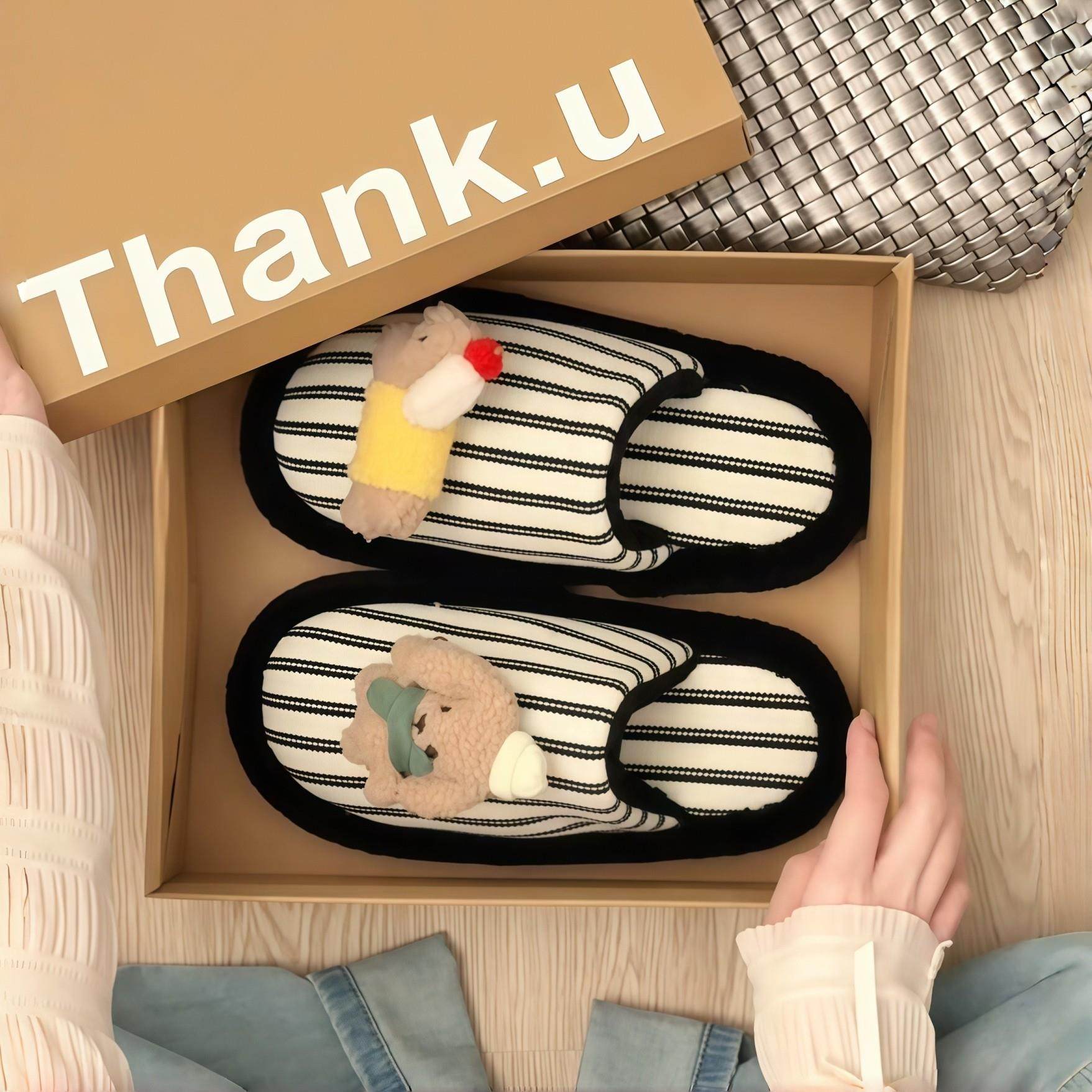 棉拖鞋冬家居室内拖鞋防滑保暖加绒加厚女士棉拖鞋可爱2025新款