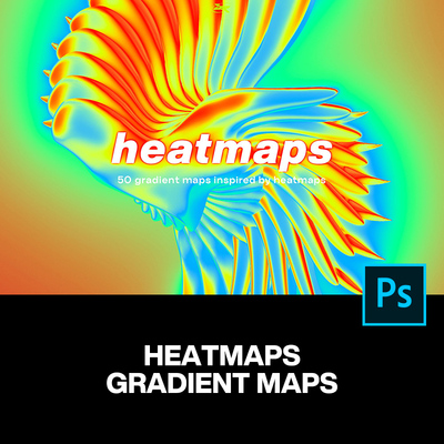 50款潮流酸性热成像红外热像仪潮流grd渐变映射ps插件配色模板