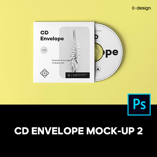 简装音乐CD专辑光碟封面包装设计作品贴图ps样机素材展示效果模板