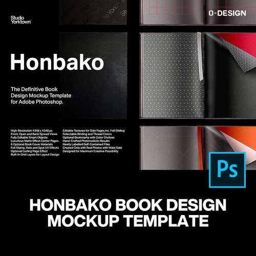 硬面精装画册书籍装帧工艺封面设计ps样机素材mockup展示效果模板