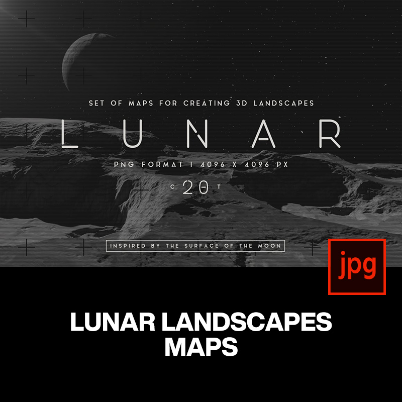 20款月球岩石地质地形3d软件png景观材质贴图背景纹理图片素材