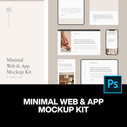 27款极简高级网页网站app界面ui设计作品贴图ps样机素材展示模版