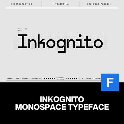 Inkognito极简主义现代科技机能科幻海报标题等宽无衬线英文字体