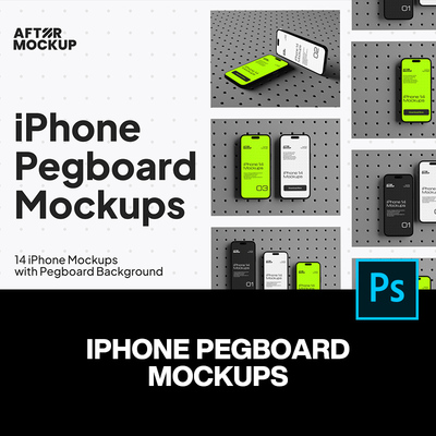 14款工业风iPhone 15手机广告ui界面设计作品贴图ps样机效果图