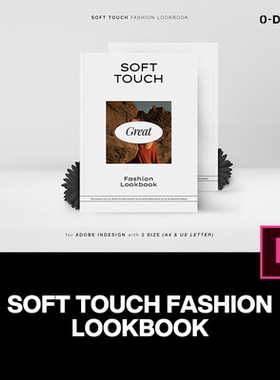 极简主义时尚杂志画册期刊Lookbook平面图文排版设计id版式模板